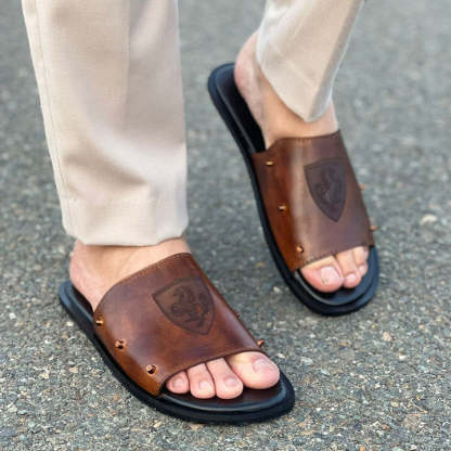 The Italian Brown Leather Chappal