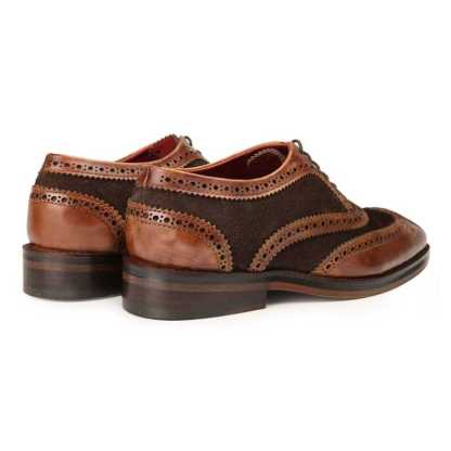 The London Wingtip Brogues In Hybrid Brown