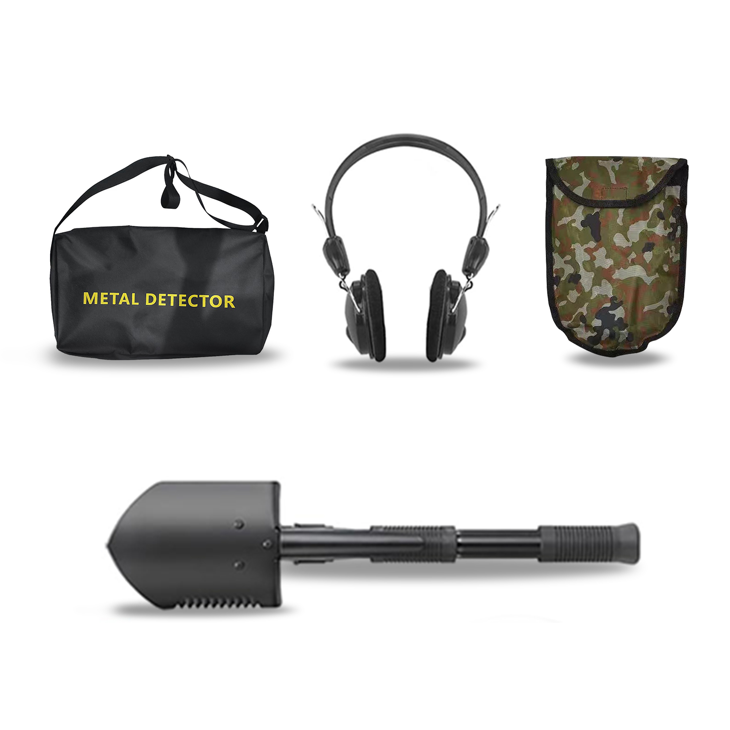 Metal Detector Accessory Package Headphones + Trowel + Carrry Bag