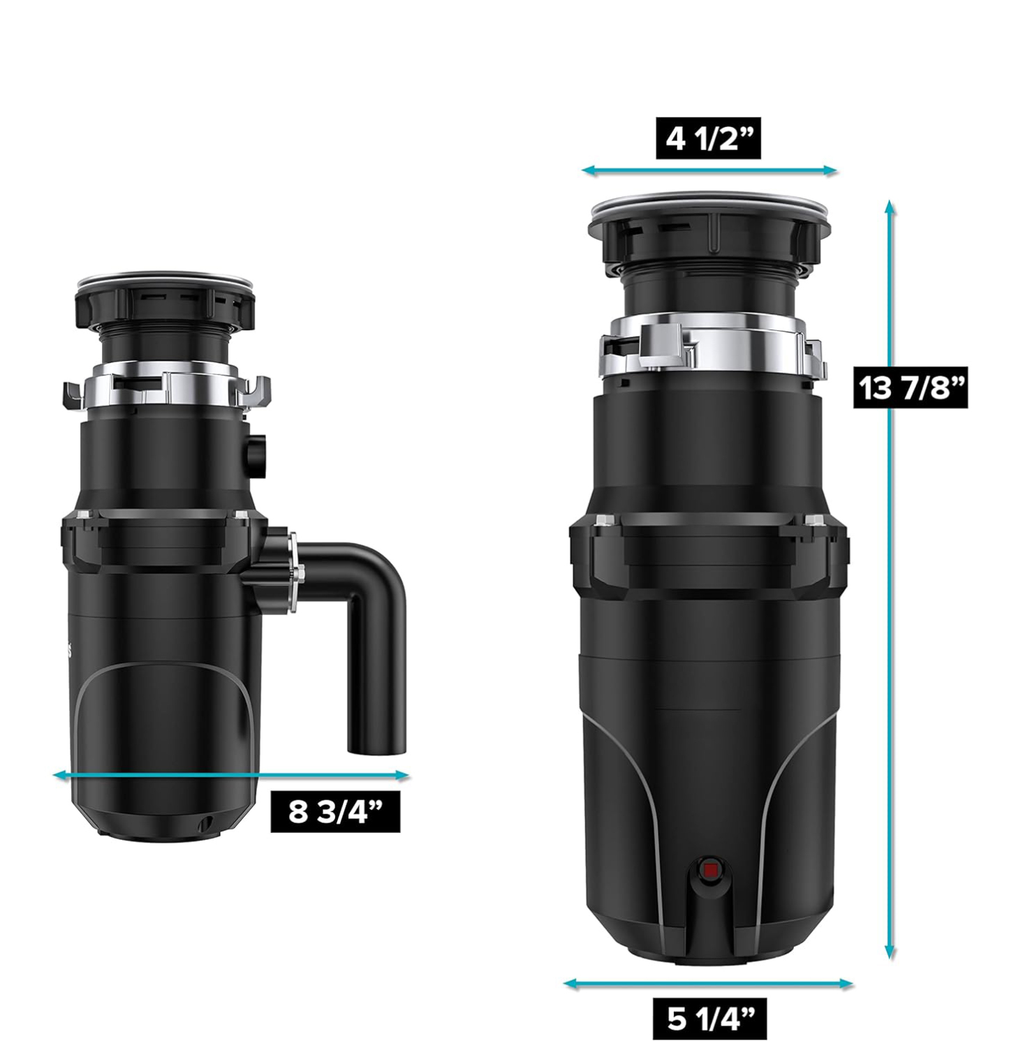 Garbage Disposal with Ultra-Quiet Motor for Kitchen Sinks 
