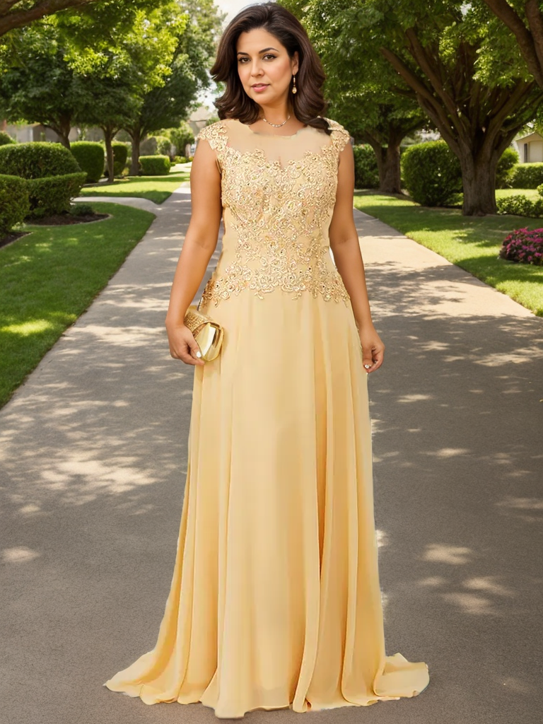 A-Line Elegant Wedding guest dress Lace Sleeveless Mother of the Bride Dresses 