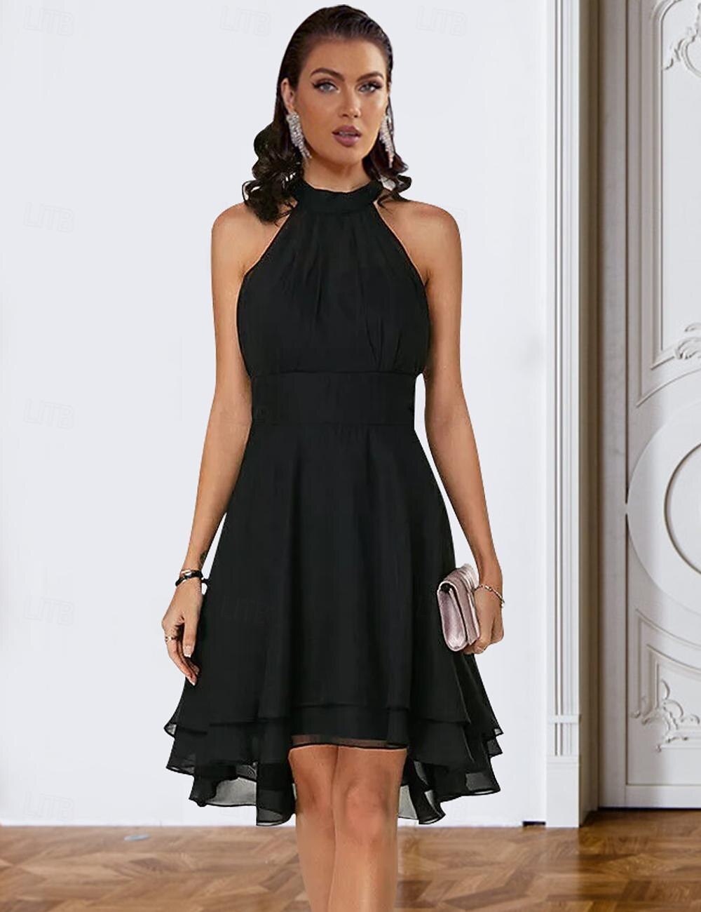 A-Line Cocktail Dresses Party Dress Wedding Guest Engagement Knee Length