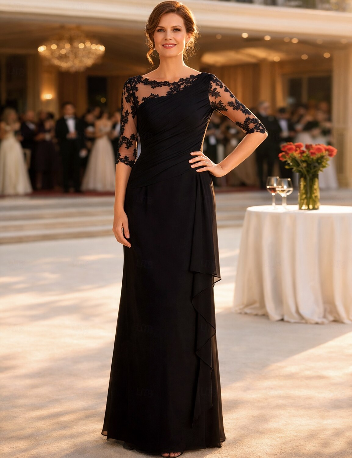 Sheath Column Floor Length Wedding Guest Dresses Formal Dresses Evening Gown