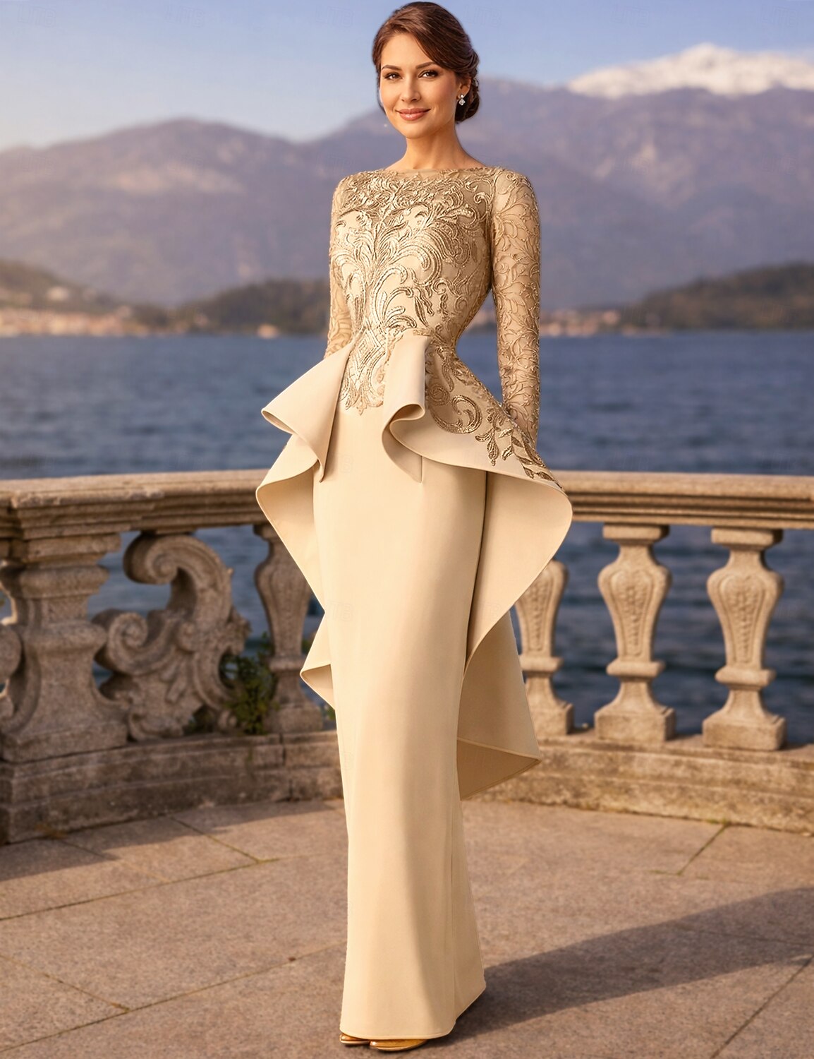 Sheath Column Floor Length Wedding Guest Dress Formal Dresses Evening Gown