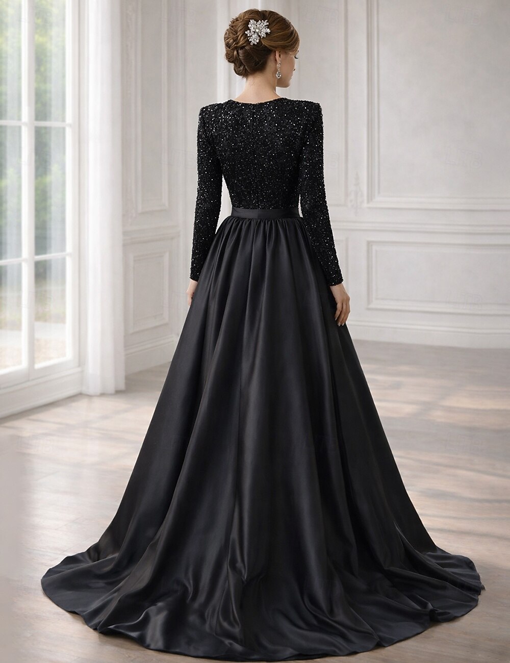 Ball Gown Floor Length Prom Dresses Evening Gown Formal Dress Sparkle