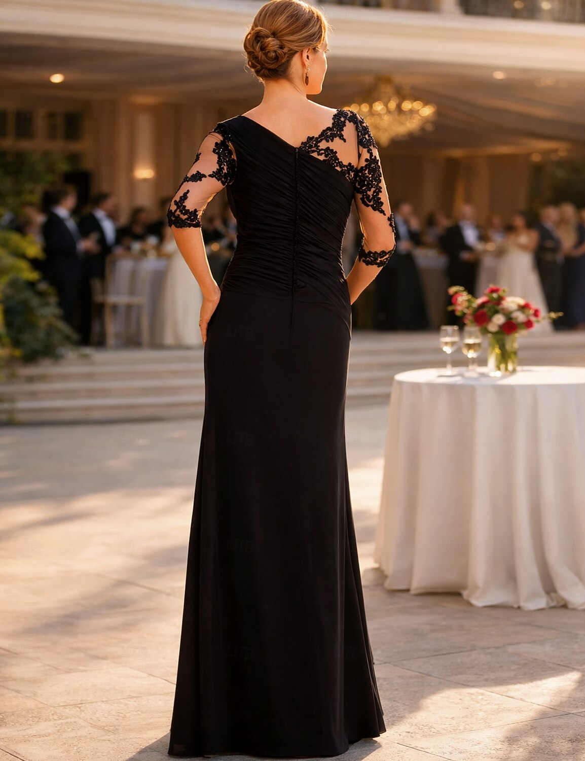 Sheath Column Floor Length Wedding Guest Dresses Formal Dresses Evening Gown
