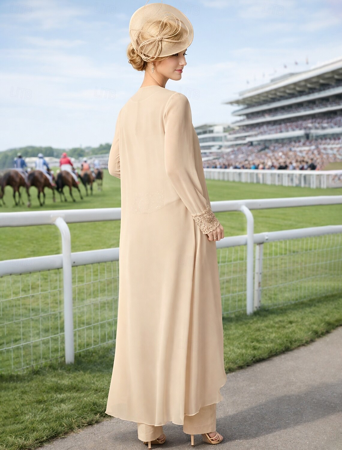 Jumpsuit Pantsuit 3 Piece Mother of the Bride Dress Long Sleeve