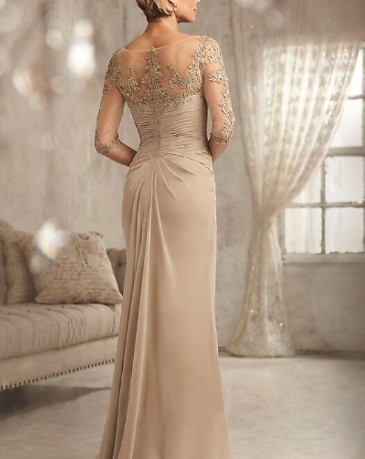 Sheath Column Floor Length Wedding Guest Dress Formal Dresses Evening Gown