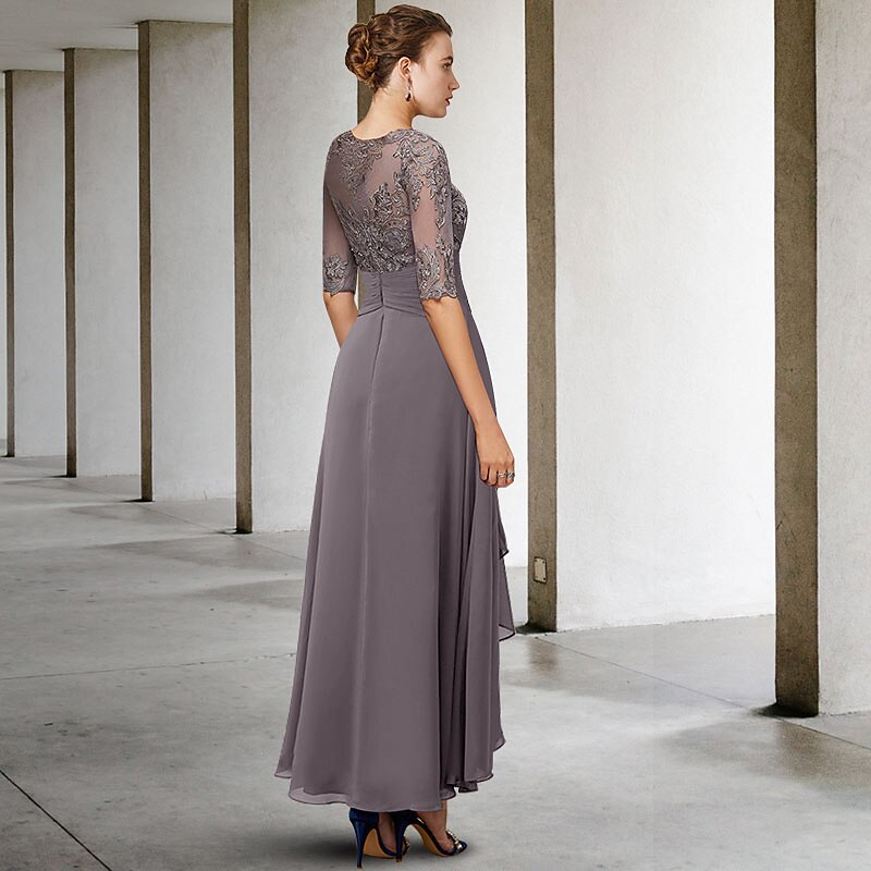 A-Line Asymmetrical Ankle Length Cocktail Dresses Party Dresses Elegant