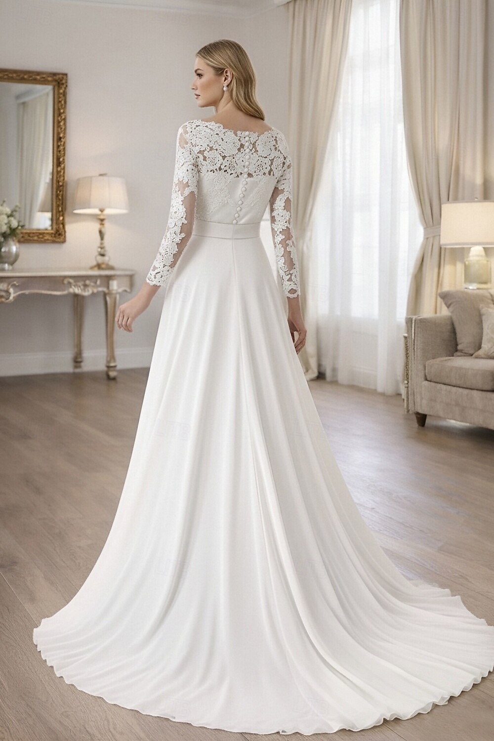 Jumpsuits Floor Length Wedding Dresses Simple Casual Long Sleeve