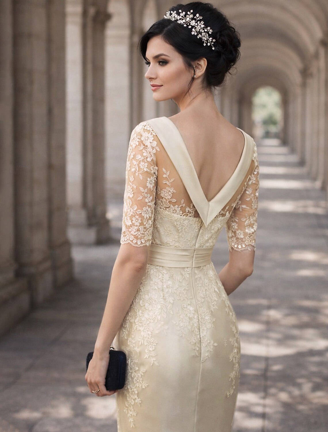 Sheath Column Knee Length Party Dress Cocktail Dress Wedding Guest