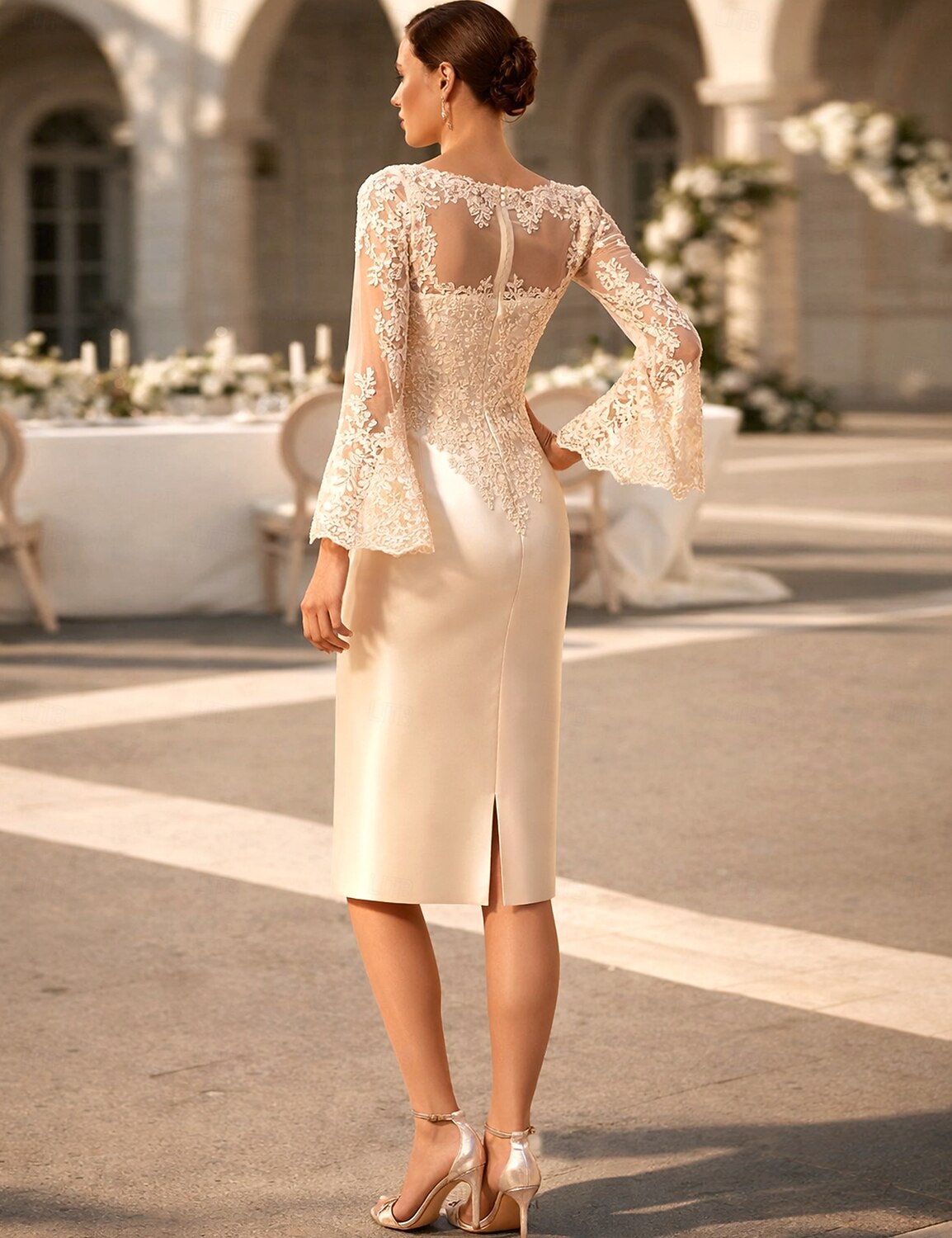 Sheath Column Knee Length Cocktail Dresses Party Dresses Elegant Vintage