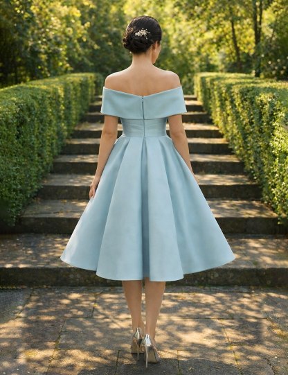 A-Line Tea Length Cocktail Dresses Party Dresses Elegant 1950s