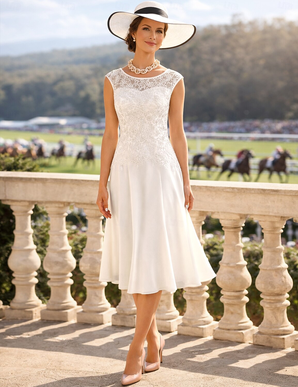 Two Piece Sheath Column Knee Length Wedding Guest Dress Mother of the Bride Dress 3/4 Length Sleeve