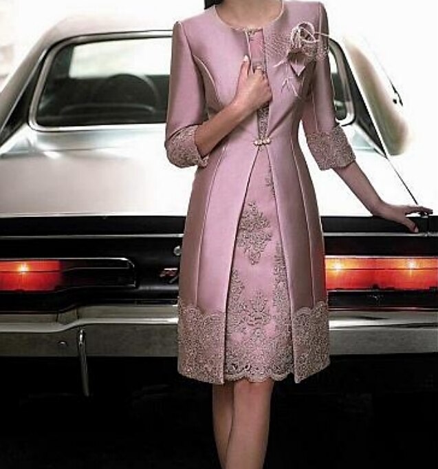 Sheath Column Knee Length Wedding Guest Dress Mother of the Bride
