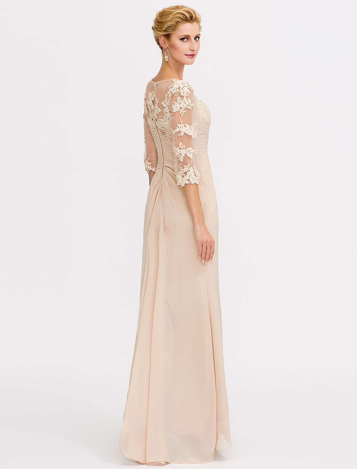 A-Line Floor Length Wedding Guest Dress Formal Dresses Evening Gown