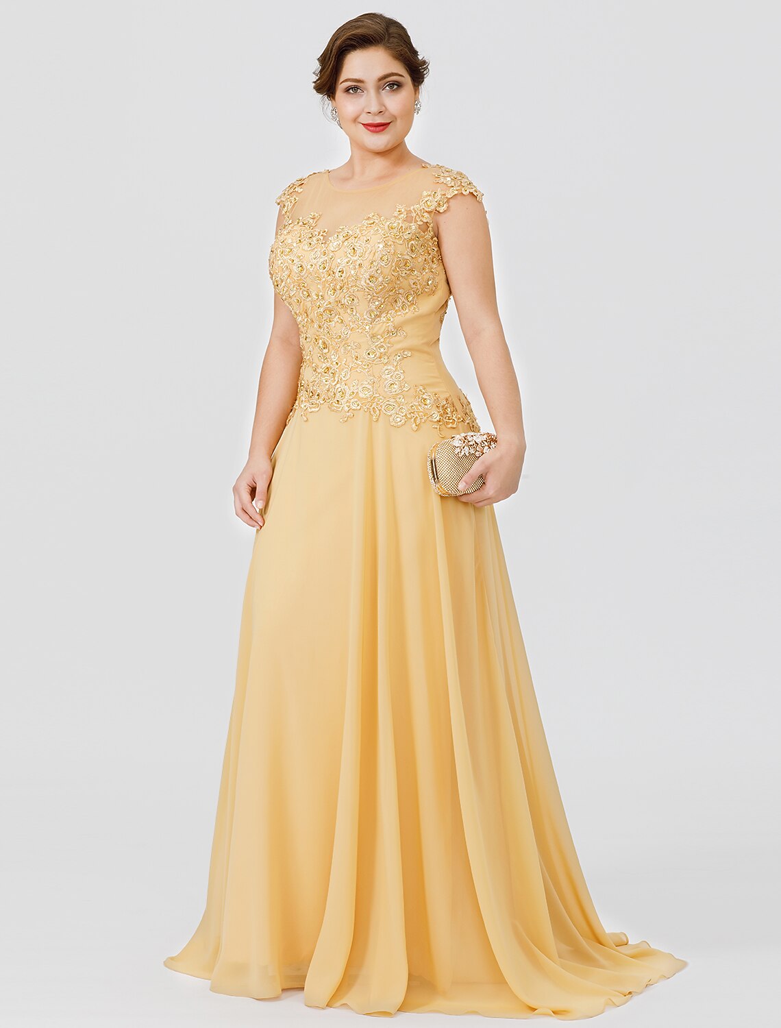 A-Line Sweep Brush Train Wedding Guest Dress Formal Dresses Evening