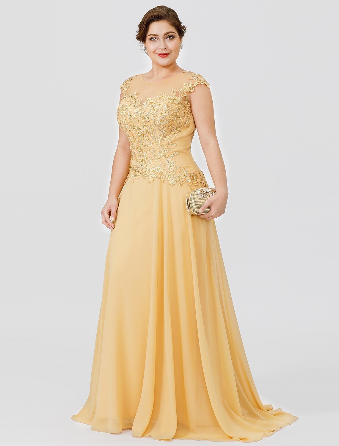 A-Line Sweep Brush Train Wedding Guest Dress Formal Dresses Evening