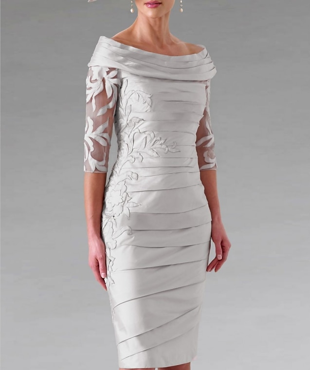 Sheath Column Knee Length Party Dress Cocktail Dress Wedding Guest Dress Mother of the Bride Dress Elegant