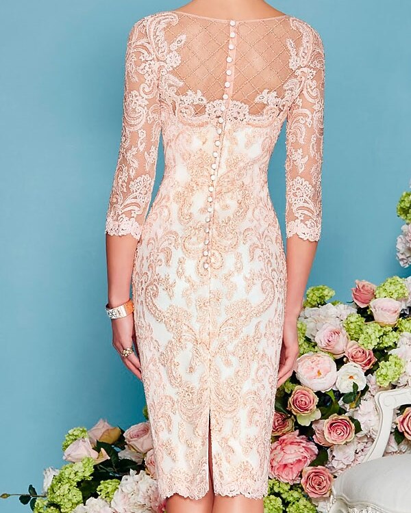 Two Piece Sheath Column Wedding Guest Dress Mother of the Bride Elegant