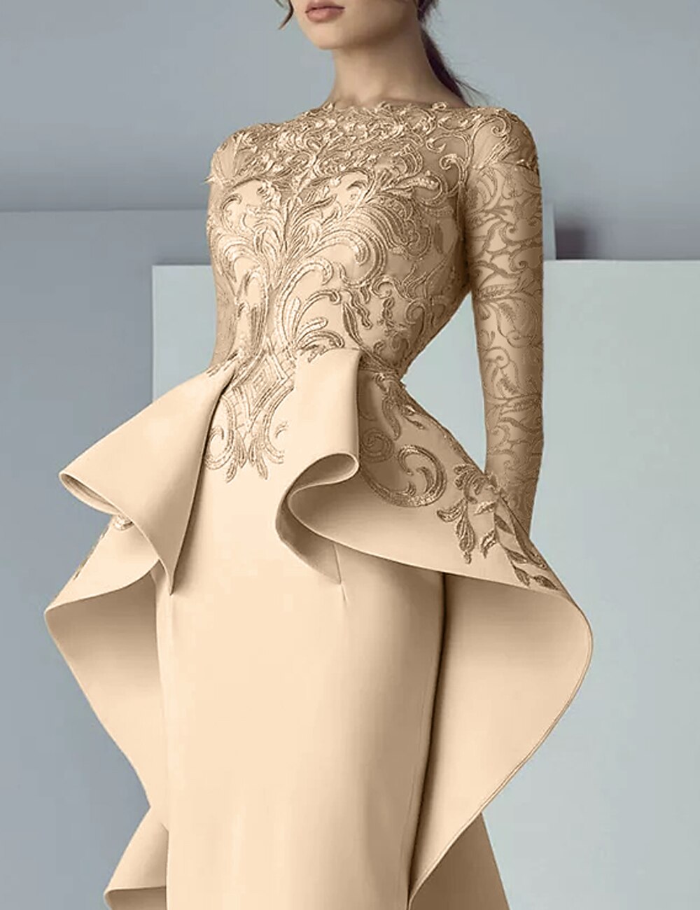 Sheath Column Floor Length Wedding Guest Dress Formal Dresses Evening Gown