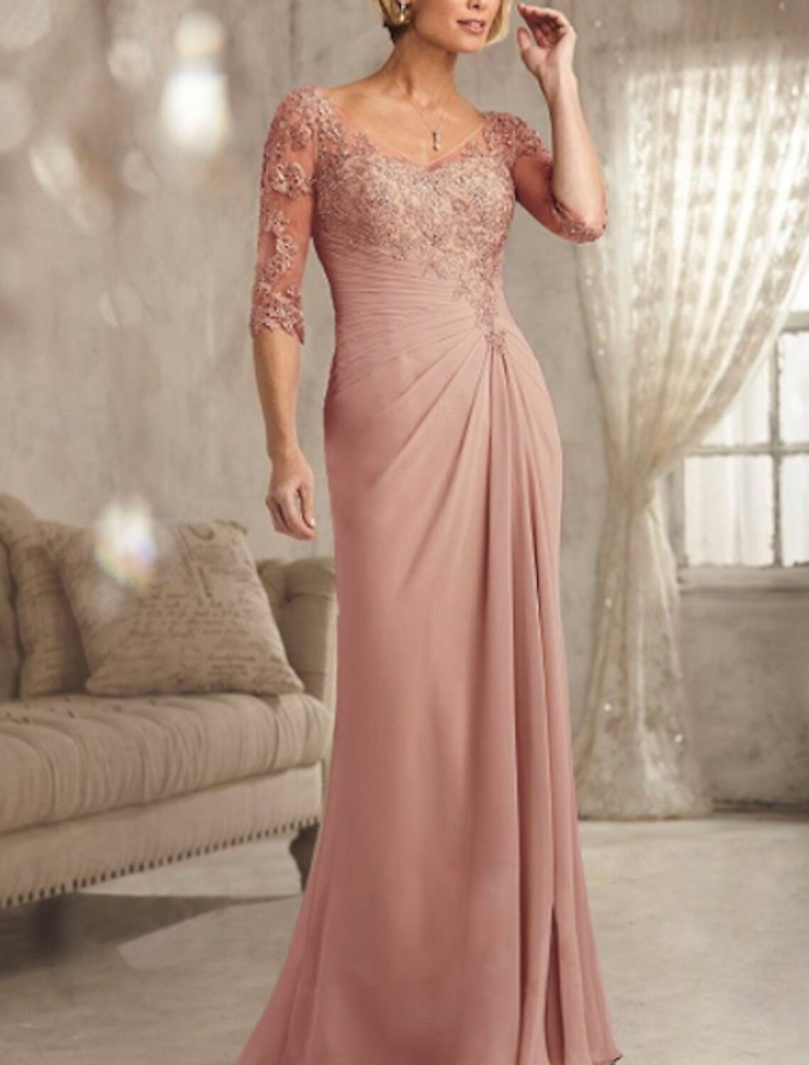 Sheath Column Floor Length Wedding Guest Dress Formal Dresses Evening Gown