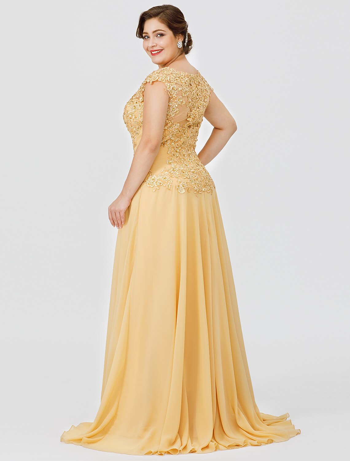 A-Line Sweep Brush Train Wedding Guest Dress Formal Dresses Evening