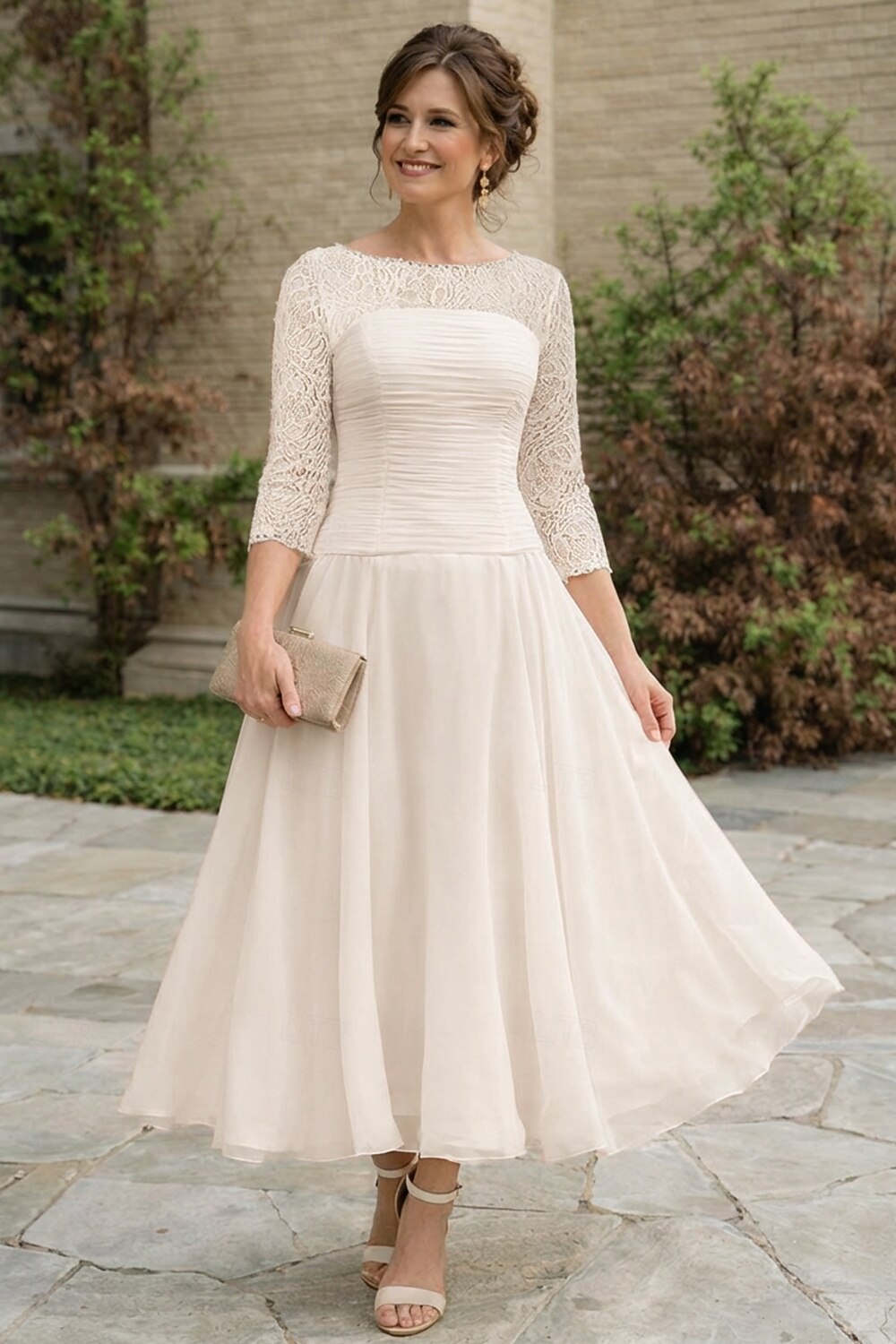 A-Line Ankle Length Party Dress Cocktail Dress Wedding Guest Dress