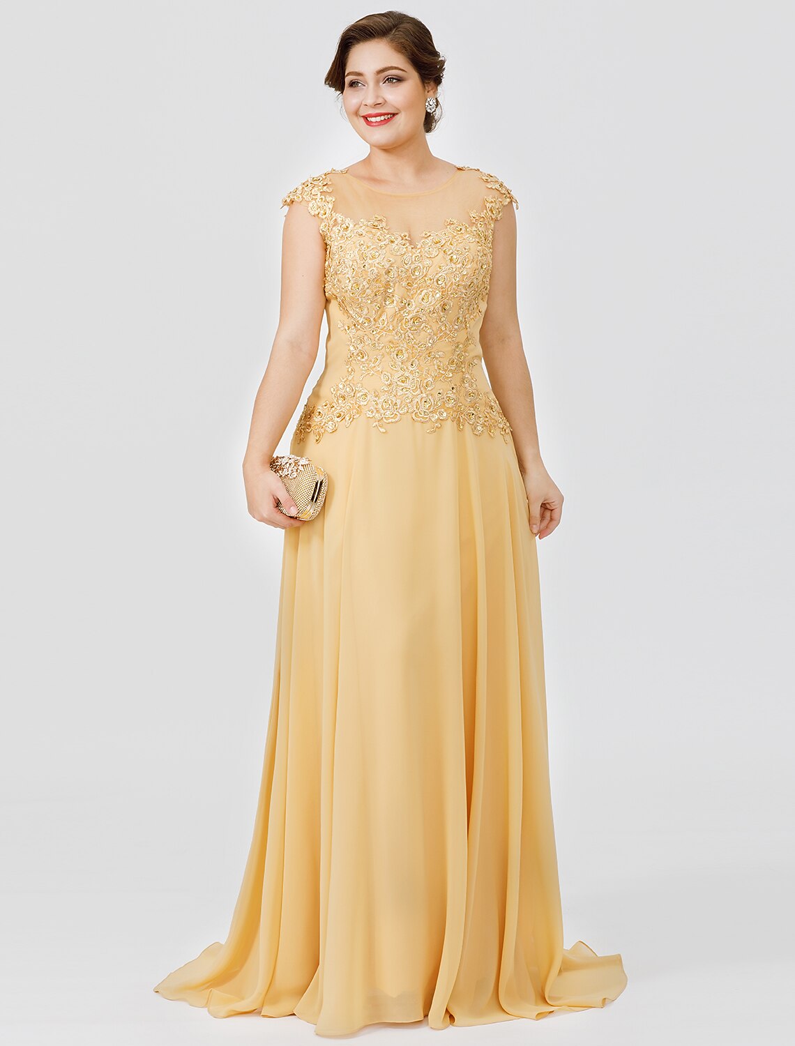 A-Line Sweep Brush Train Wedding Guest Dress Formal Dresses Evening