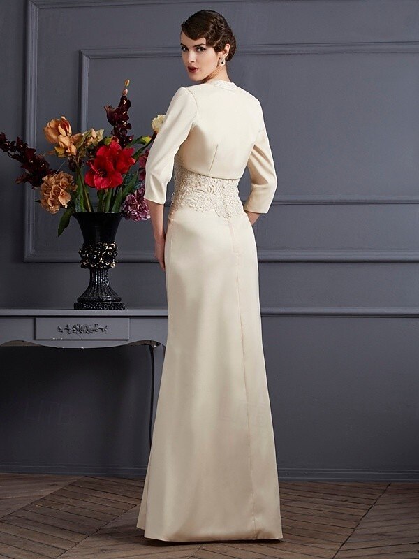Sheath Column Floor Length Wedding Guest Dress Mother of the Bride Dress Elegant
