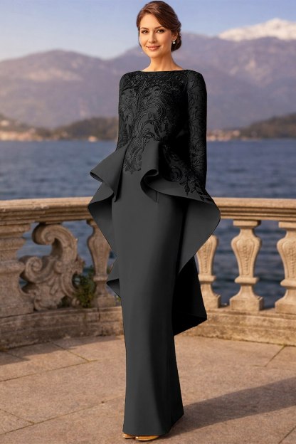 Sheath Column Floor Length Wedding Guest Dress Formal Dresses Evening Gown