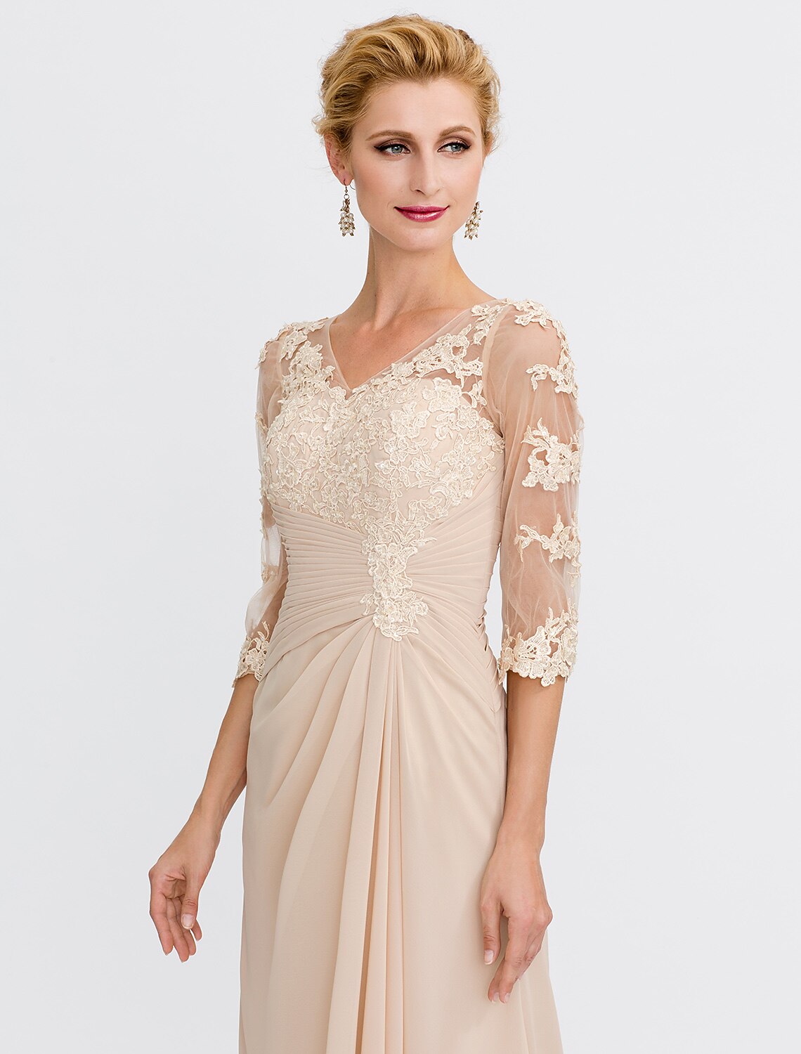 A-Line Floor Length Wedding Guest Dress Formal Dresses Evening Gown