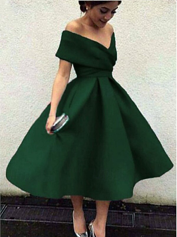 A-Line Tea Length Cocktail Dresses Party Dresses Elegant 1950s