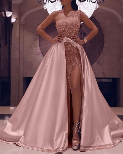Ball Gown Floor Length Prom Dresses Evening Gown Formal Dress Sparkle