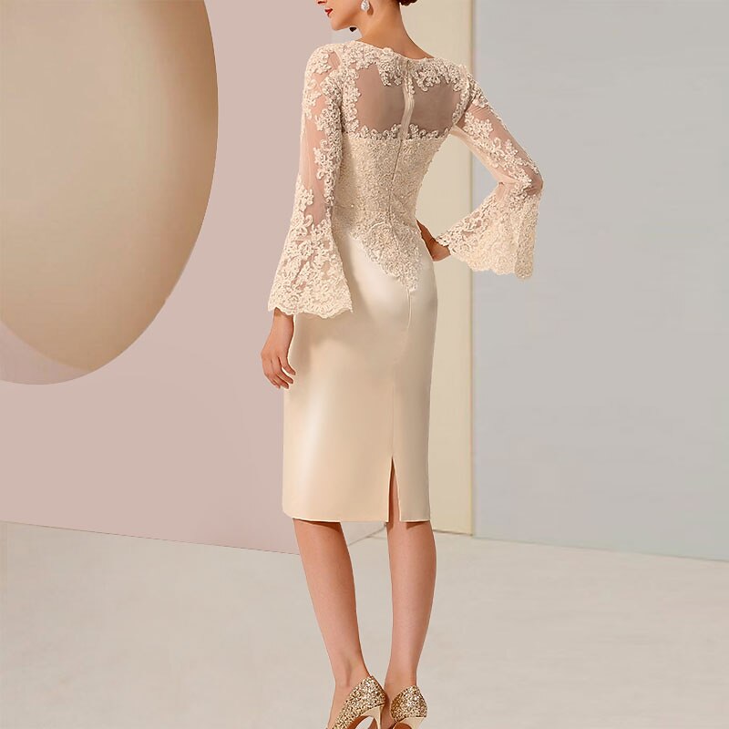Sheath Column Knee Length Cocktail Dresses Party Dresses Elegant Vintage