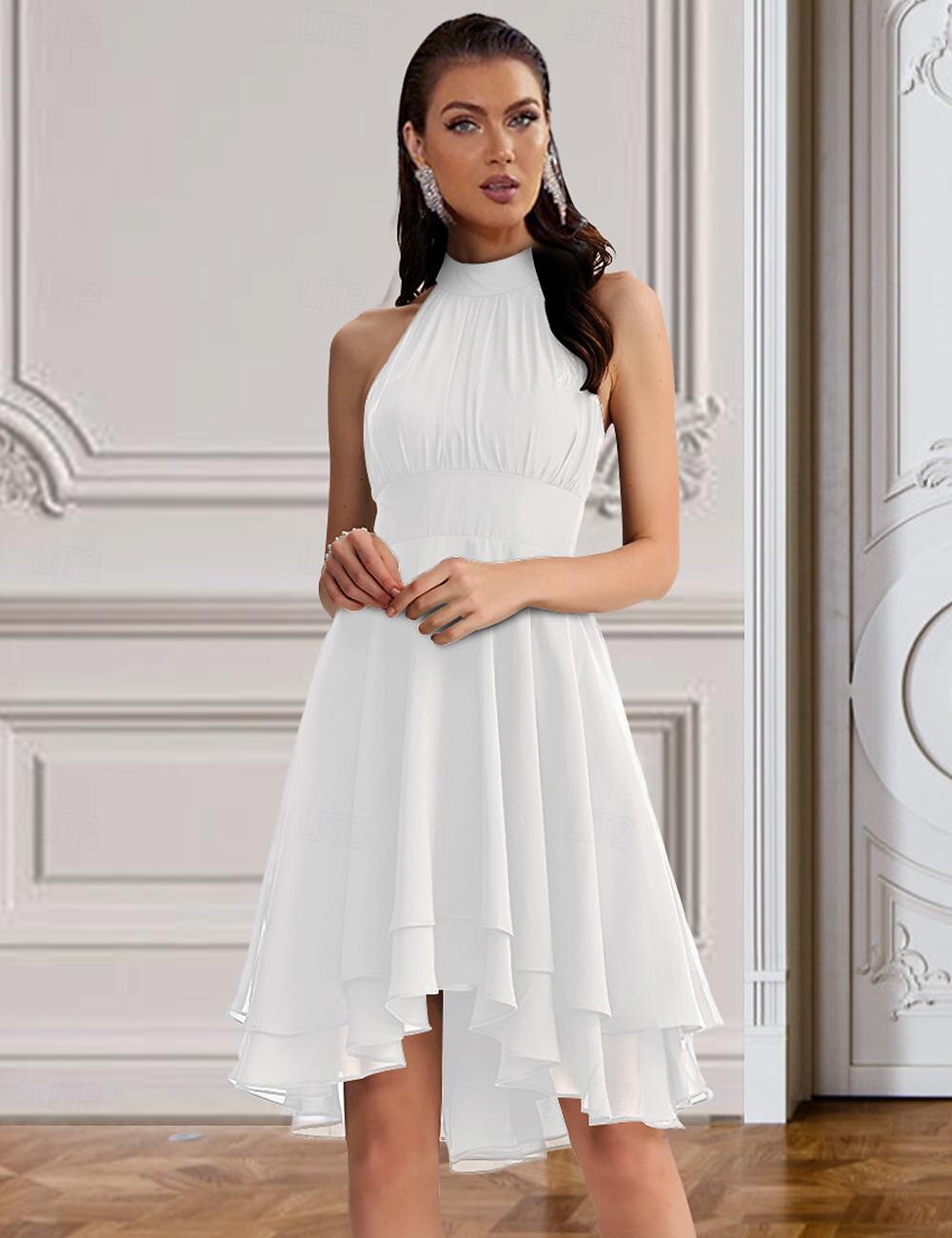 A-Line Cocktail Dresses Party Dress Wedding Guest Engagement Knee Length