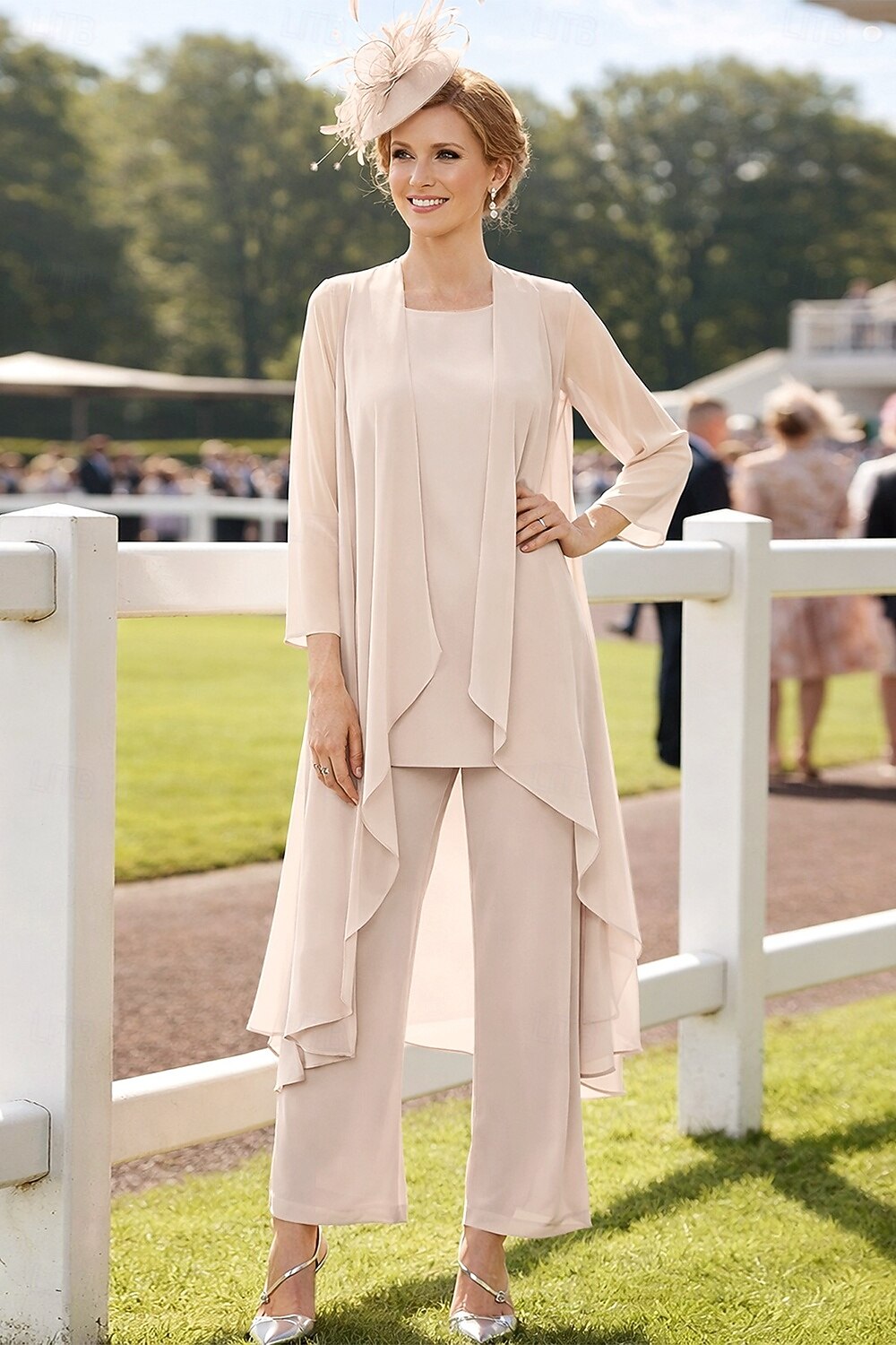 3 Piece Mother of the Bride Dress Elegant Plus Size Wedding Guest Chiffon