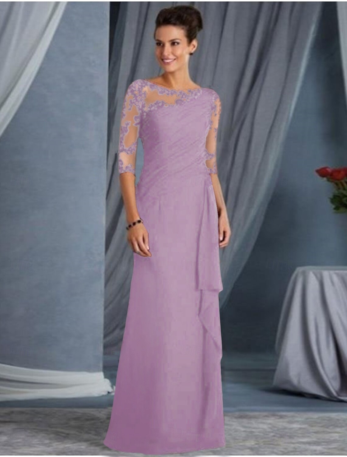 Sheath Column Floor Length Wedding Guest Dresses Formal Dresses Evening Gown