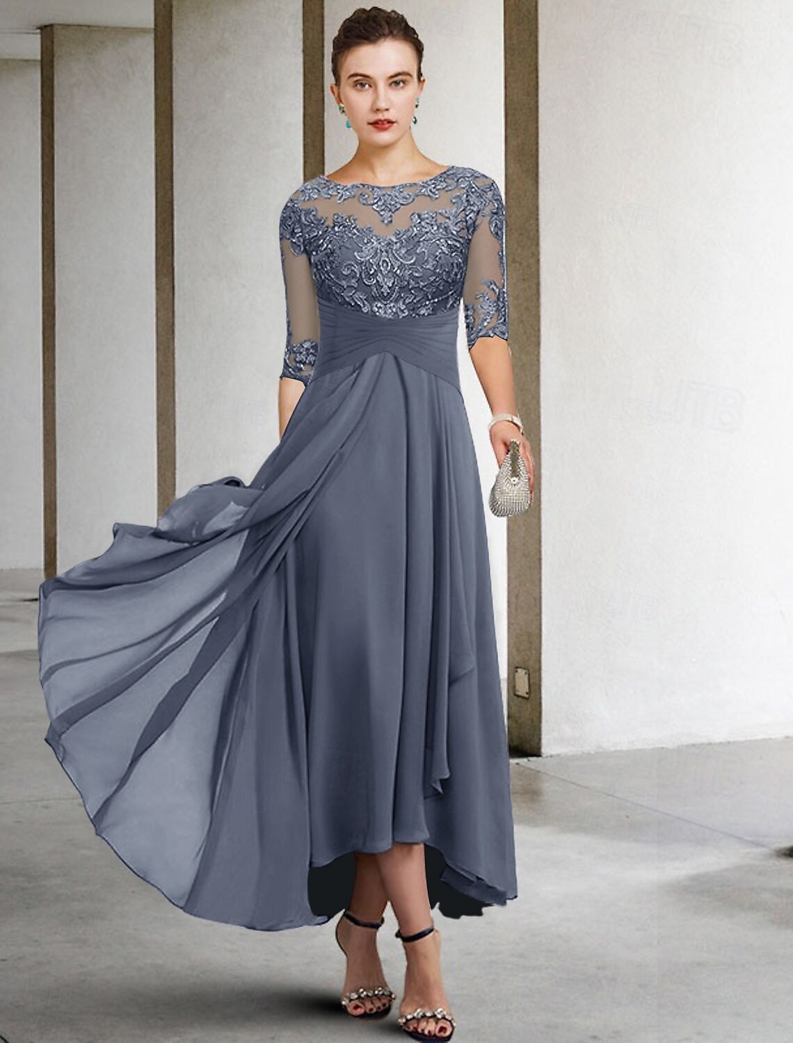 A-Line Asymmetrical Ankle Length Cocktail Dresses Party Dresses Elegant
