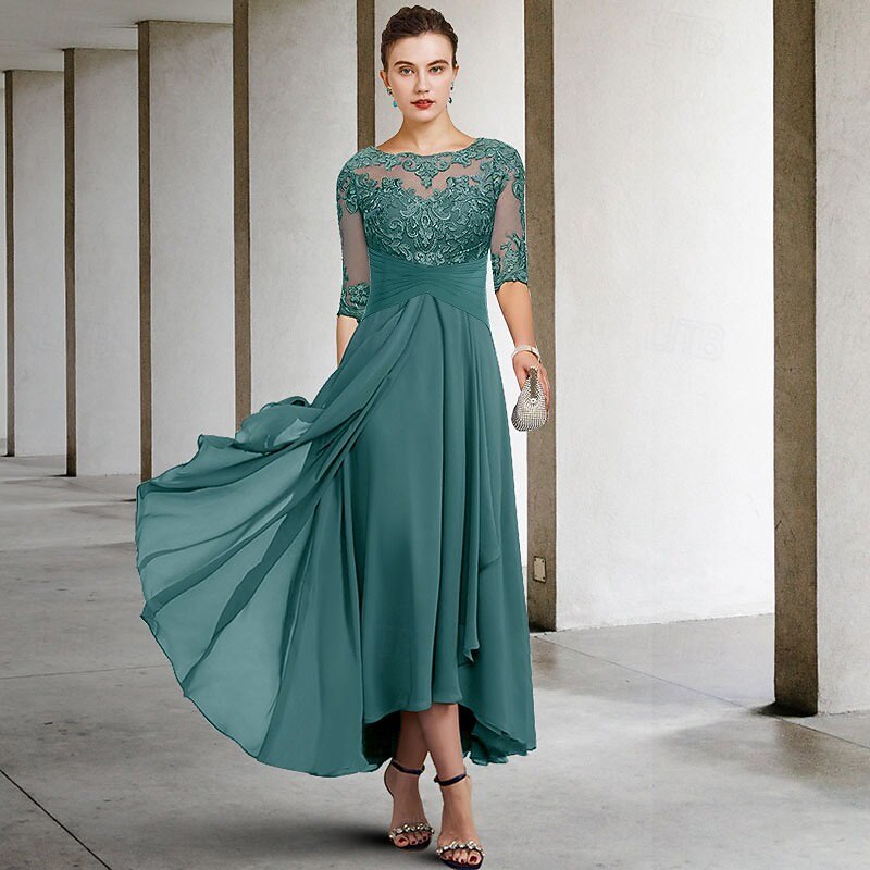 A-Line Asymmetrical Ankle Length Cocktail Dresses Party Dresses Elegant