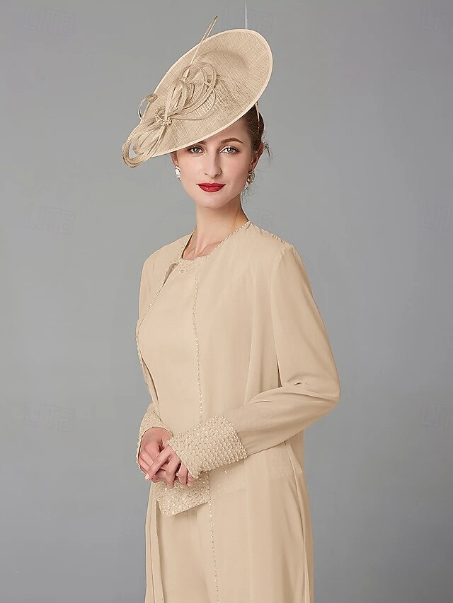 Jumpsuit Pantsuit 3 Piece Mother of the Bride Dress Long Sleeve