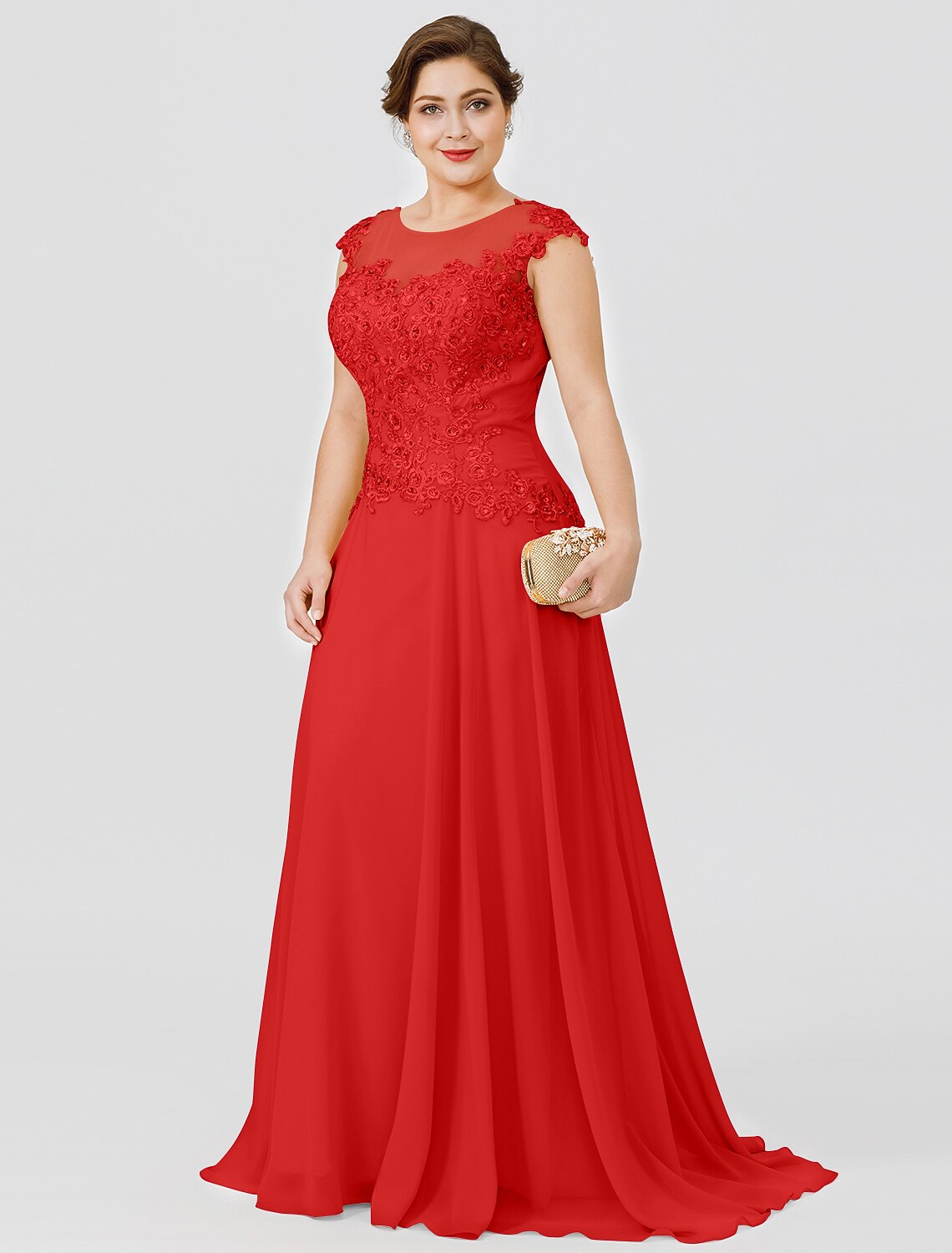 A-Line Sweep Brush Train Wedding Guest Dress Formal Dresses Evening