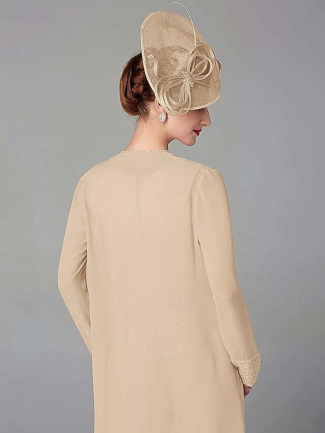 Jumpsuit Pantsuit 3 Piece Mother of the Bride Dress Long Sleeve
