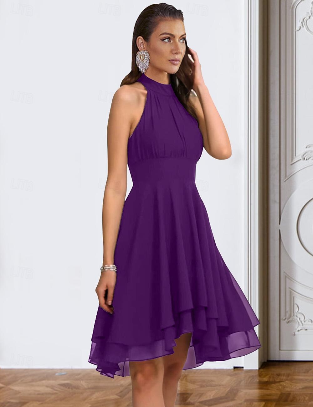A-Line Cocktail Dresses Party Dress Wedding Guest Engagement Knee Length