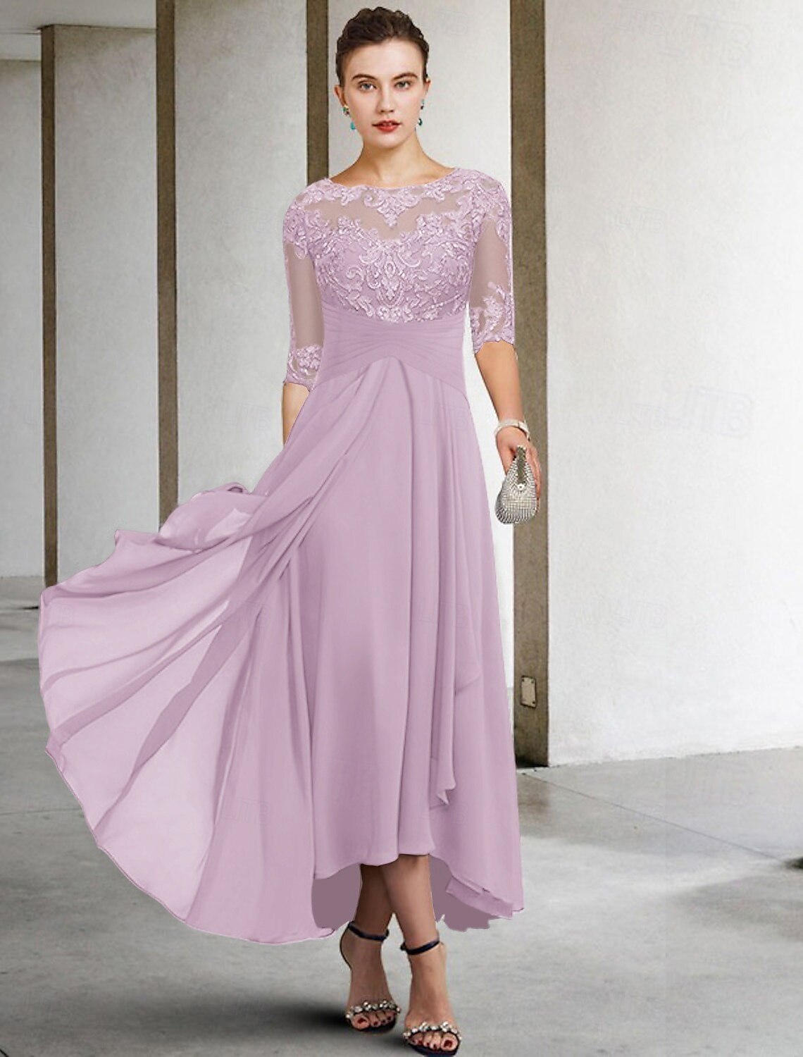 A-Line Asymmetrical Ankle Length Cocktail Dresses Party Dresses Elegant