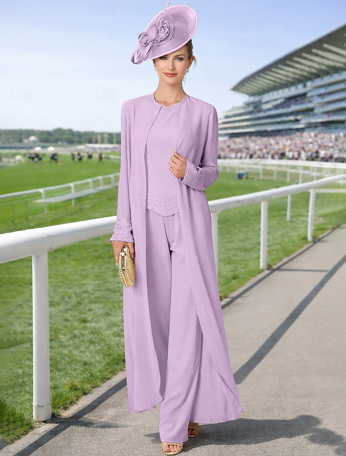 Jumpsuit Pantsuit 3 Piece Mother of the Bride Dress Long Sleeve