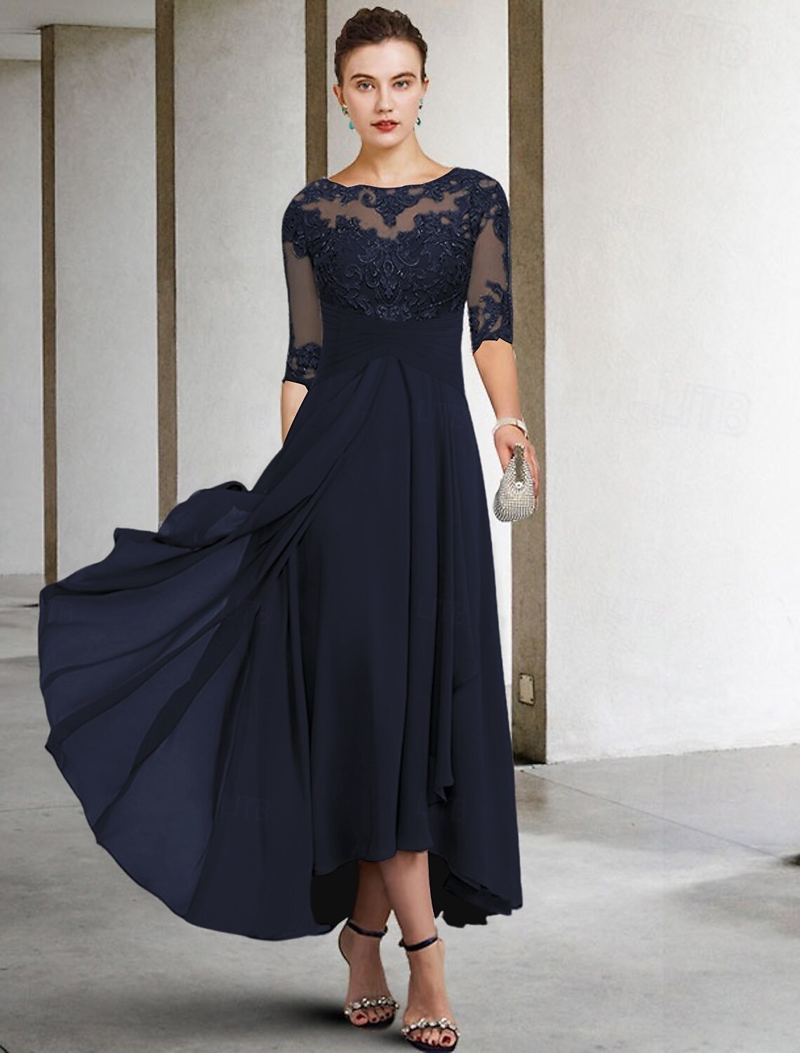 A-Line Asymmetrical Ankle Length Cocktail Dresses Party Dresses Elegant
