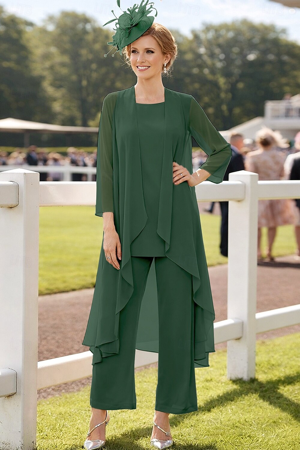 3 Piece Mother of the Bride Dress Elegant Plus Size Wedding Guest Chiffon