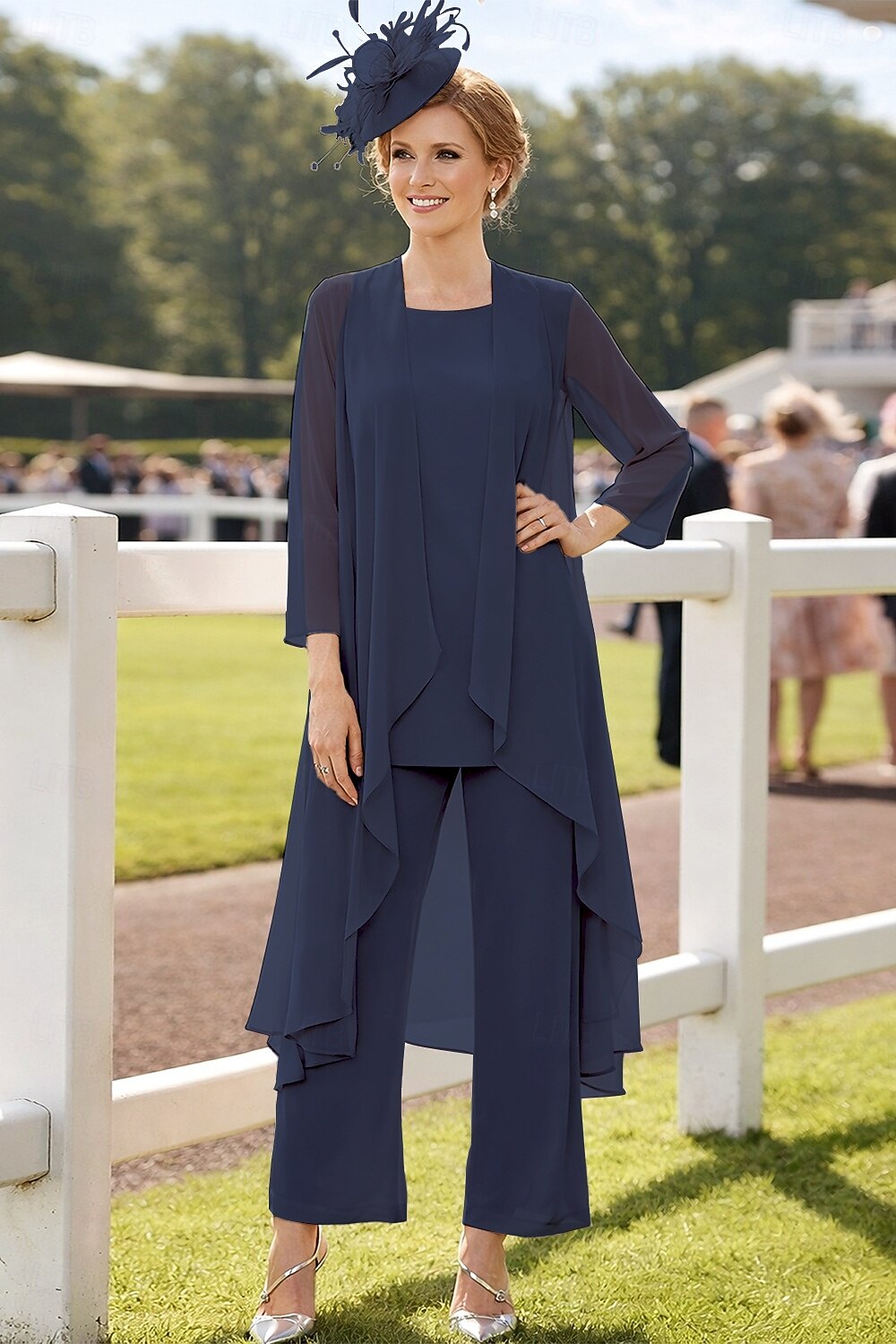 3 Piece Mother of the Bride Dress Elegant Plus Size Wedding Guest Chiffon