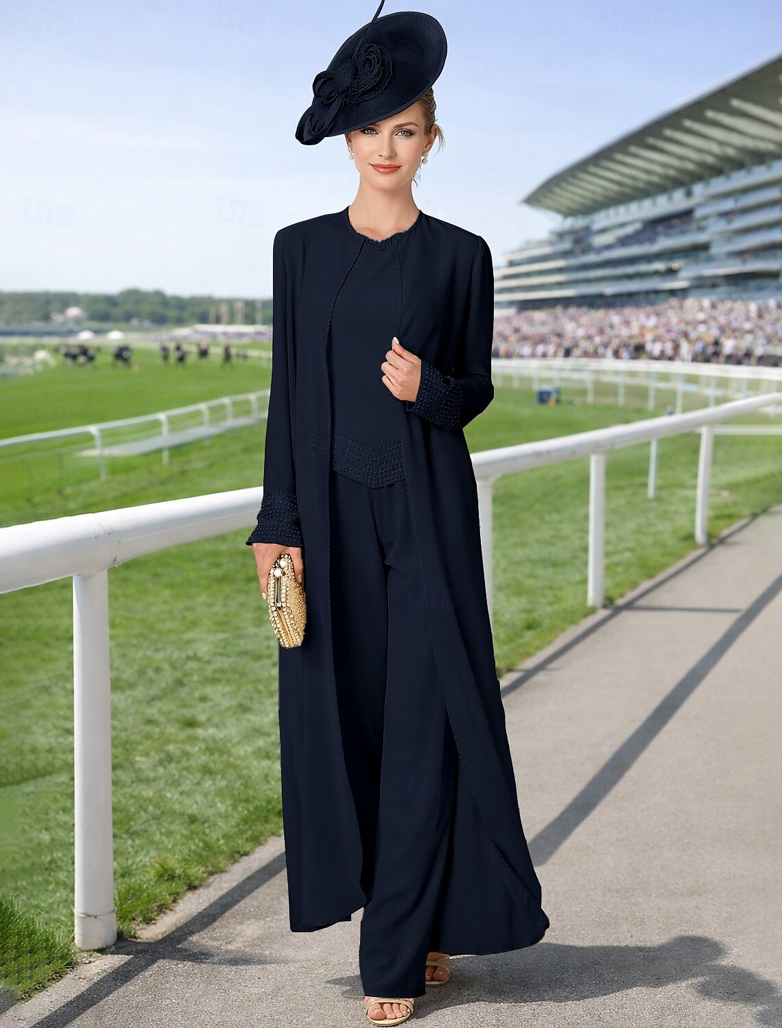 Jumpsuit Pantsuit 3 Piece Mother of the Bride Dress Long Sleeve